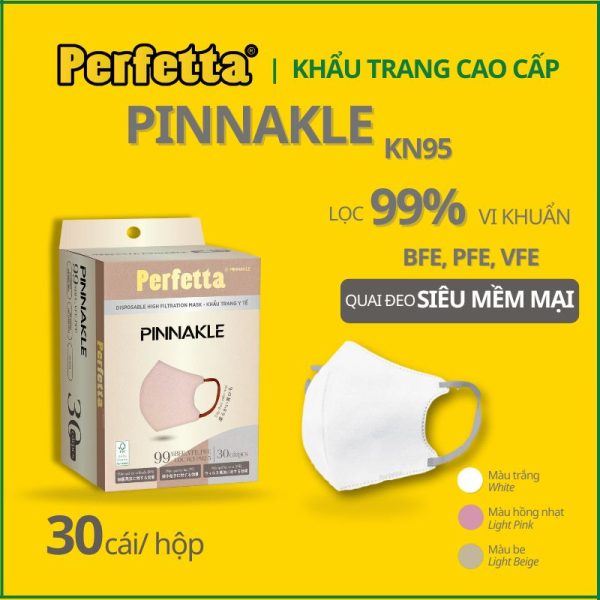 Khẩu trang KN95 Perfetta Pinakle màu be